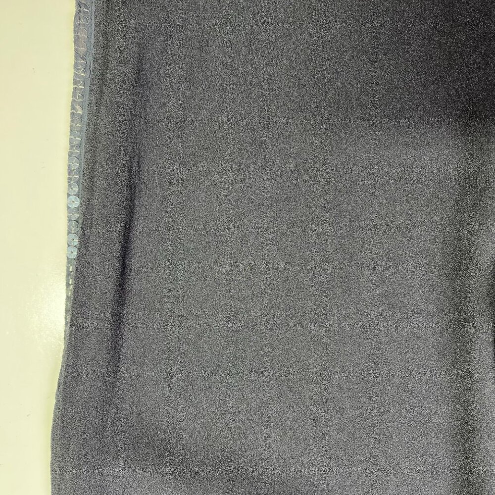 Ghost Made In England Size S Grey Crepe Pull-On Pants Sequin Stripe - Picture 8 of 9